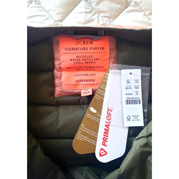 15. J.Crew Quilted lady jacket with PrimaLoft® in colorblock - Picture 7 of 8